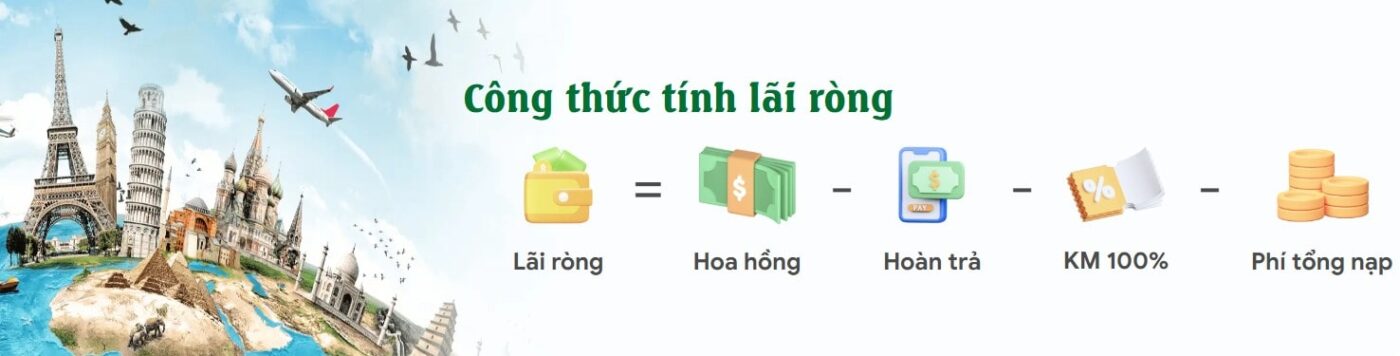 Công thức tính lãi ròng khi làm đại lý Lu88