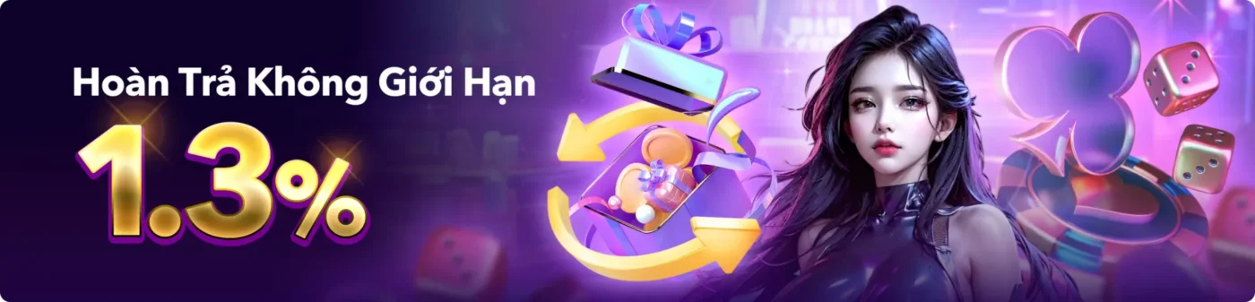 Khuyến mãi hoàn trả 1,3% tại nhà cái Lu88